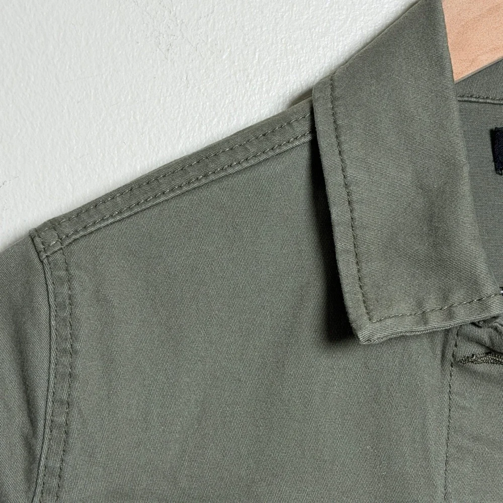1822 Denim Womens Olive Green Utility Field Jacket Cotton Stretch Size M